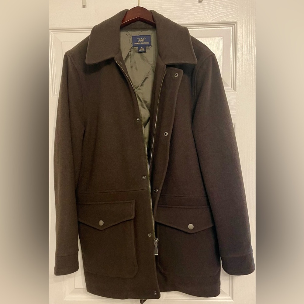 Brooks Brothers 346 wool blend overcoat